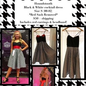 Black and white houndstooth dress